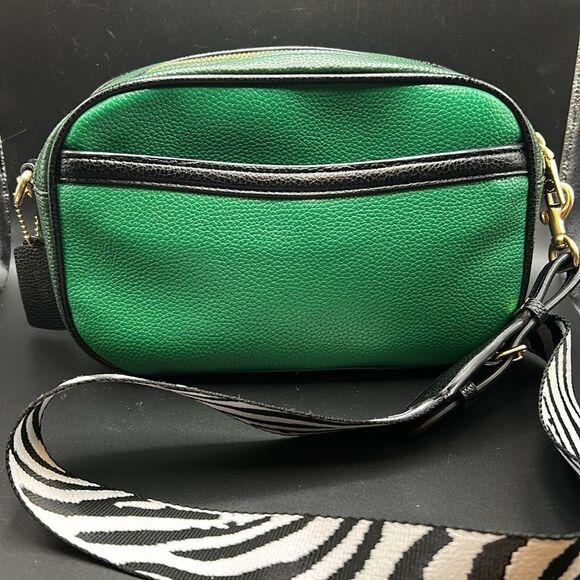 Coach Jes Ivy Green &  Black Crossbody Bag Carriage - Picture 9 of 13